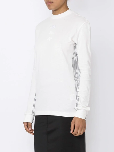 Shop Adidas Originals By Alexander Wang Long Sleeve Logo Tee-shirt