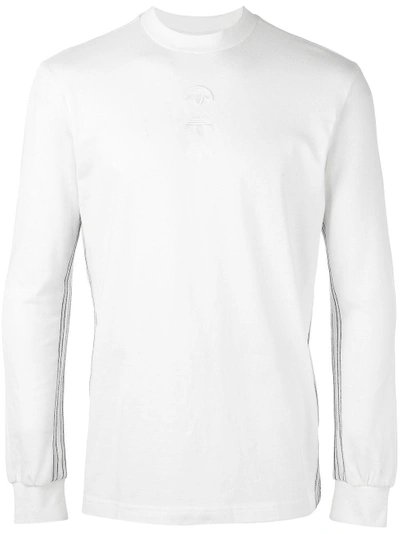 Shop Adidas Originals By Alexander Wang Long Sleeve Logo Tee-shirt