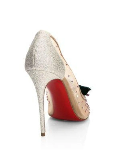 Shop Christian Louboutin Feerica 100 Strass & Mesh Pumps In Version Ab