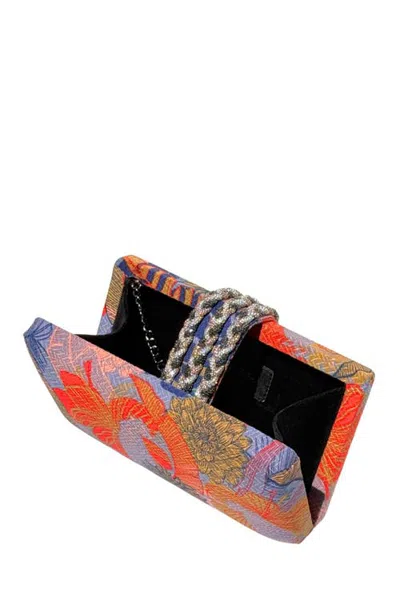 Simitri Printed Braid Clutch In Multi