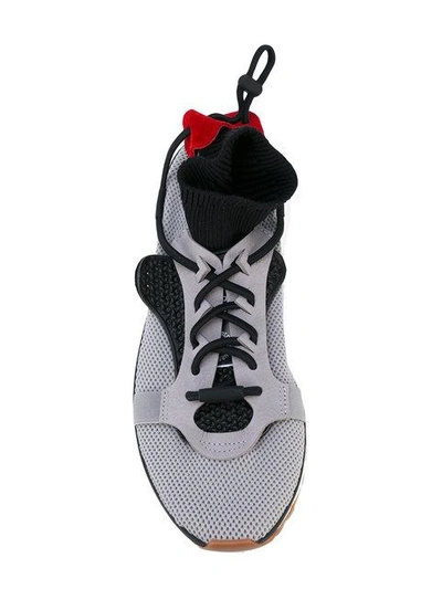 Shop Adidas Originals By Alexander Wang X Alexander Wang Run Sock Sneakers In Grey