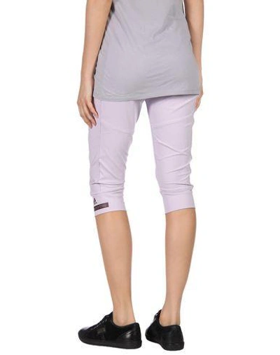 Shop Adidas By Stella Mccartney Cropped Pants & Culottes In Lilac