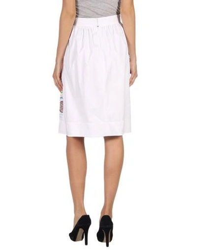 Shop Peter Pilotto Knee Length Skirt In White