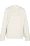 ALEXANDER WANG Logo appliquéd embroidered cotton-jersey hooded top