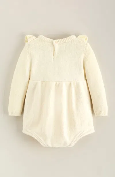 Nordstrom Embroidered Ruffle Bubble Romper In Neutral