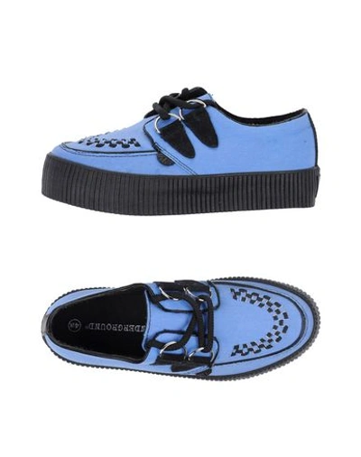 Underground Lace-up Shoes In Sky Blue