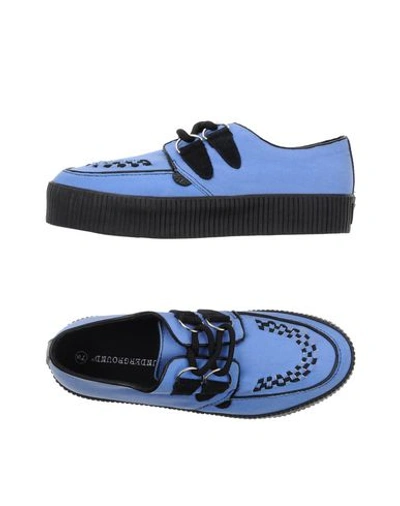 Shop Underground Lace-up Shoes In Azure