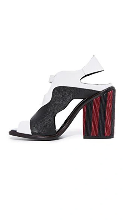 Shop Proenza Schouler Block Heel Sandals In Alpina/nero