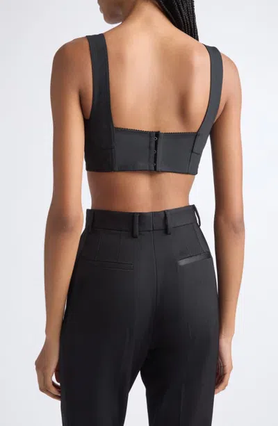 Dolce & Gabbana Lace-trimmed Top In Black
