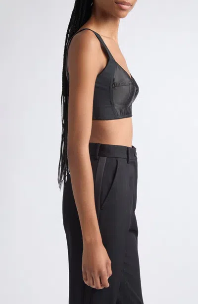Dolce & Gabbana Lace-trimmed Top In Black