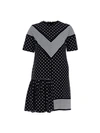 STELLA MCCARTNEY Black Polka Dots Pleated Dress,456077SIA17/1000