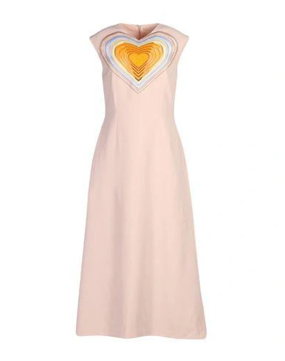 Christopher Kane Long Dress In Pale Pink