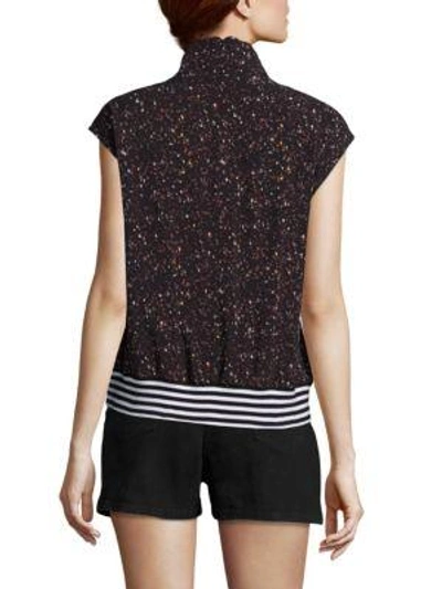 Shop Public School Zada Crepe Turtleneck Top In Speckle