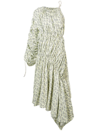 Shop Marni - One Shoulder Printed Floral Midi Dress