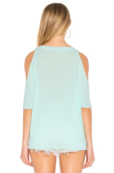 Shop Chaser Cold Shoulder Oversized Dolman Tee In Turquoise