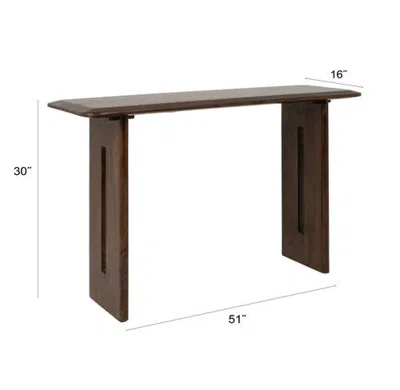 Rowena Interiors Rectangular Console Table In Brown