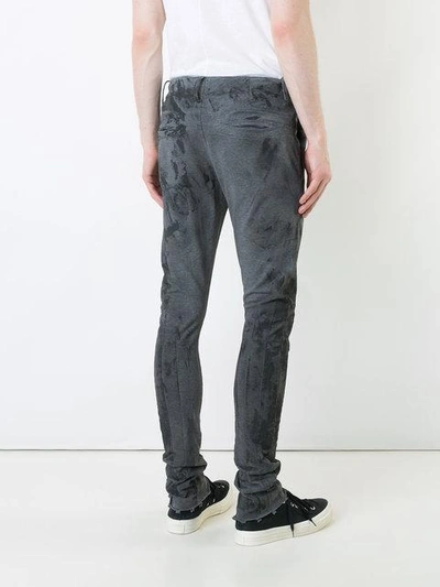 Shop Fagassent Waistless Super Skinny Trousers - Grey