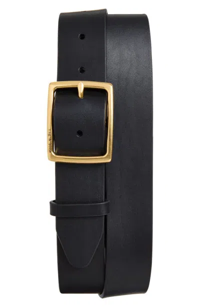 Rag & Bone Rugged Leather Belt In Black