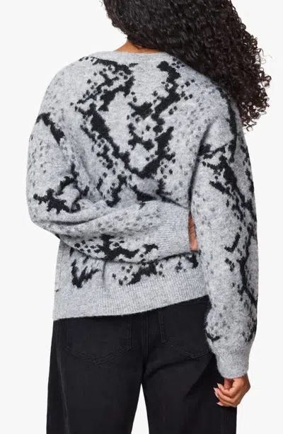 Habitual Fuzzy Python Printed Sweater In White