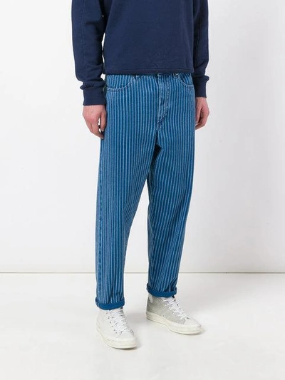 Shop Natural Selection 'boxer Pinstripe' Jeans In Blue
