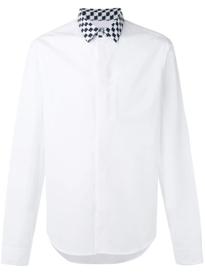 Kenzo White Print Collar Shirt