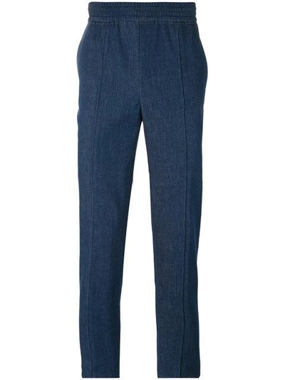 Shop Neil Barrett High Waist Skinny Trousers In Blue