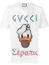 GUCCI Donald Duck embroidered t-shirt,HANDWASH