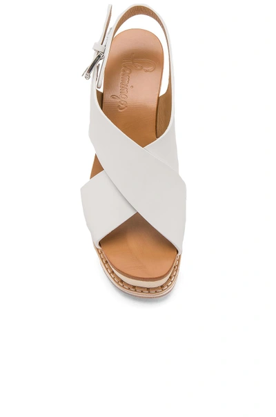 Shop Flamingos Trendy Wedge In Vacchetta Off White