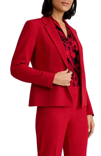 Kasper One-button Blazer In Red