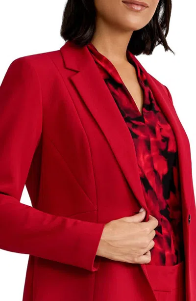 Kasper One-button Blazer In Red