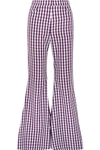 HOUSE OF HOLLAND Gingham poplin flared pants