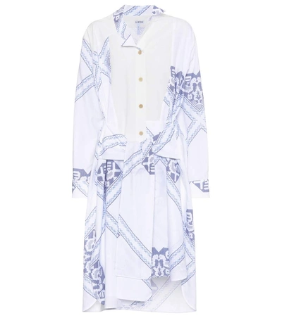Loewe Printed Shirt Dress In White