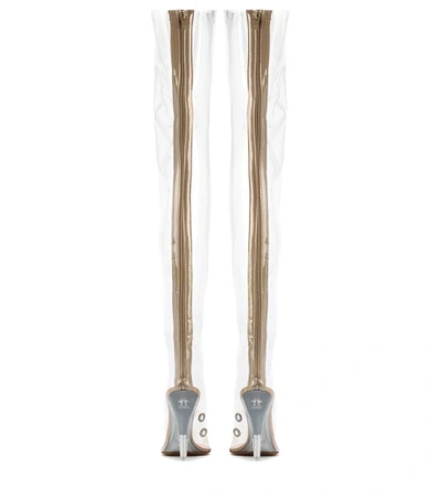 Shop Yeezy Tubular Clear Over-the-knee Boots (season 4) In White