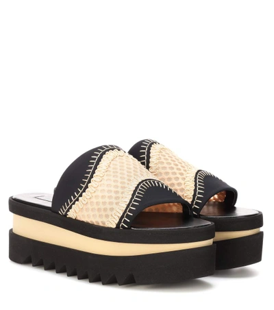 Shop Stella Mccartney Platform Slip-on Sandals In Llack