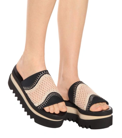 Shop Stella Mccartney Platform Slip-on Sandals In Llack