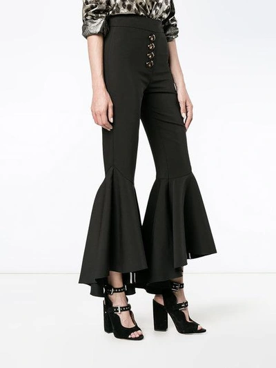 Shop Ellery Flared Cropped Trousers In Black