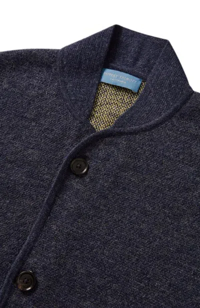 Robert Talbott Devon Solid Wool Cardigan In Navy