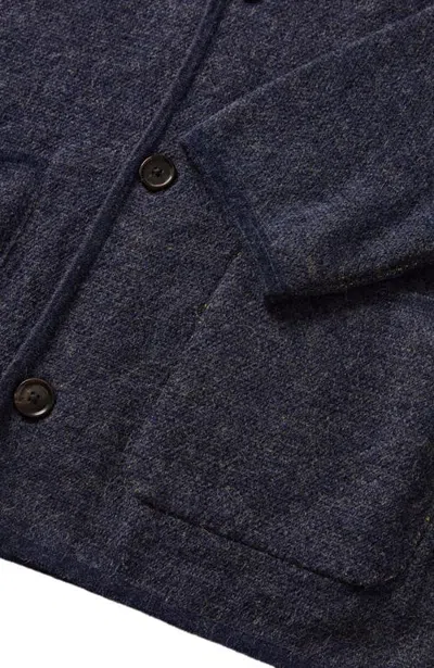 Robert Talbott Devon Solid Wool Cardigan In Navy