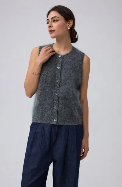 Juana Brushed Wool-blend Vest In Forest Multi