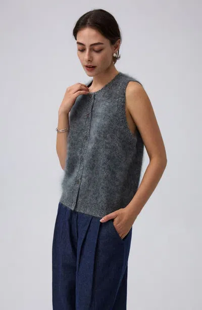 Juana Brushed Wool-blend Vest In Forest Multi