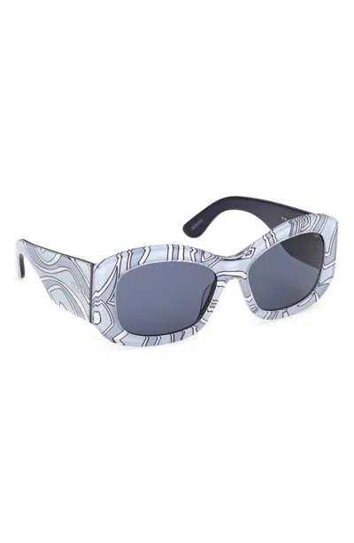 Pucci Emilio  57mm Rectangular Sunglasses In Multi