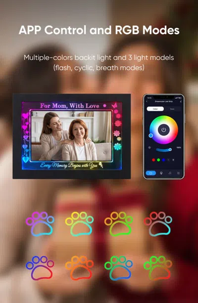 Eco4life 10.1 Inch Ips Touch Screen Rgb Light Wifi Digital Picture ...