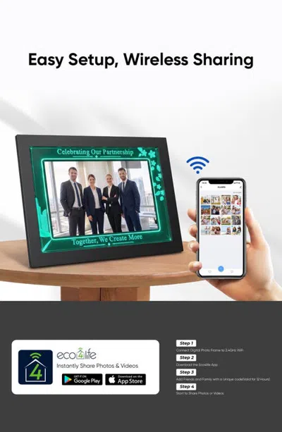 Eco4life 10.1 Inch Ips Touch Screen Rgb Light Wifi Digital Picture ...