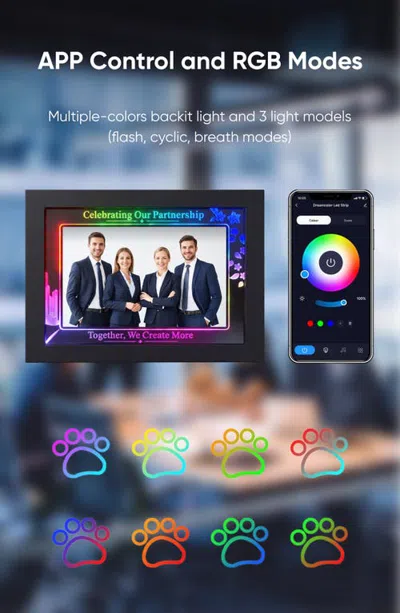 Eco4life 10.1 Inch Ips Touch Screen Rgb Light Wifi Digital Picture ...