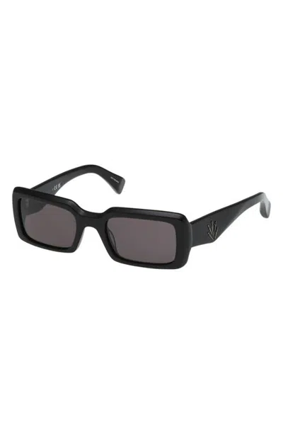 Rag & Bone 54mm Rectangular Sunglasses In Black