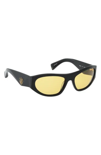 Rag & Bone 59mm Rectangular Sunglasses In Black
