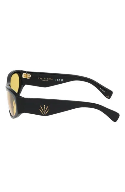 Rag & Bone 59mm Rectangular Sunglasses In Black