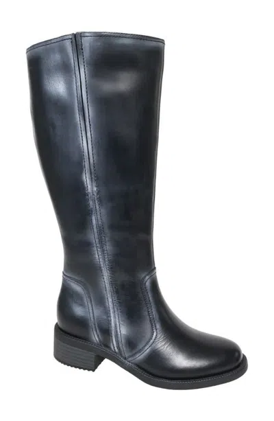 David Tate Sahara Leather Knee High Boot In Multi