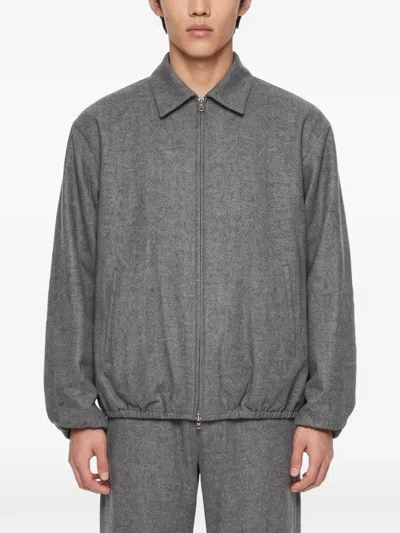Ssstein Zip-up Collared Jacket In Multi