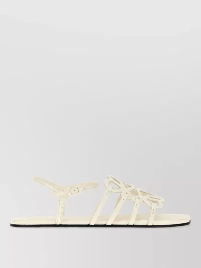 Loewe Leather Slides In White